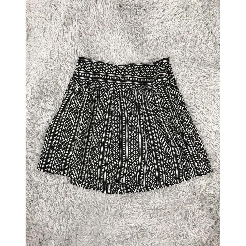 Madewell Black and White Mini Skirt
